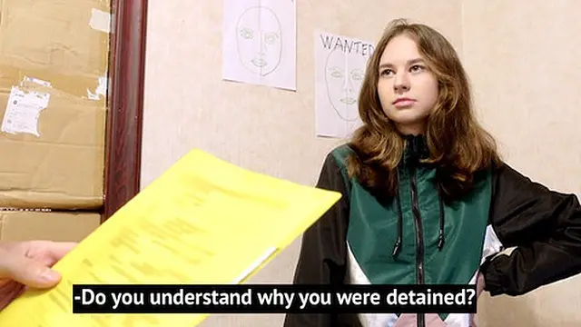 A cute slut snatched some snacks while being watched 