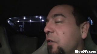 Sucked off in a car by Riley Evans