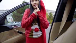 Santa's Helper Spreading Cheeks for POV Creampie Fuck