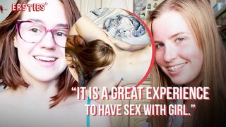 Lesbian virgins Anita and Bianca suck😜, lick, and finger their tight pink pussies for the first time...