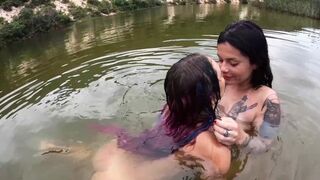 TWO NAUGHTY GIRLS FUCKING ON THE LAKE