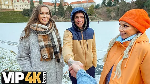 SWAP4K A Sunday stroll led to a hot girl joining us in bed, her first threesome