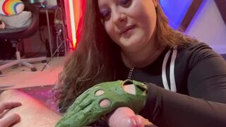 FemDom Leather gloves, just to tease and deny you 