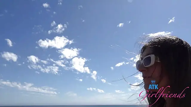 Beach fun and trip with Aubry Babcock sucking and fucking in car (amateur)