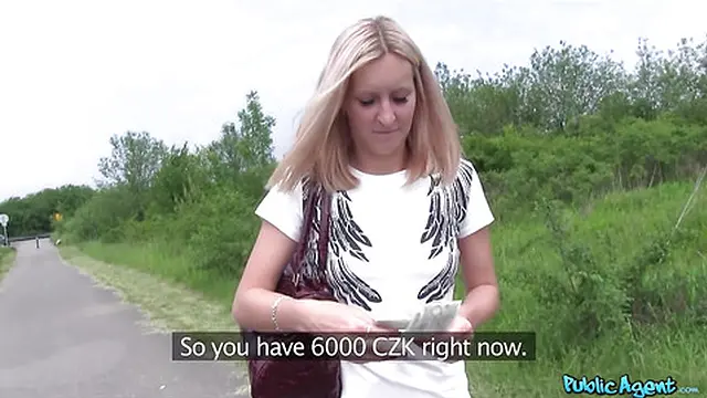 Public Agent - She Makes My Natural Boobs Bounce While Ficking Her Outdoors