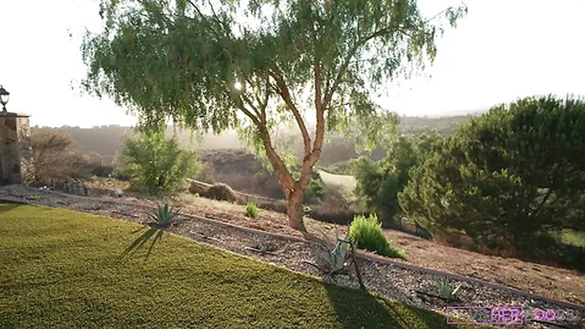 Cowgirl Blake Blossom Struts Boldly, Tits On Display Outside