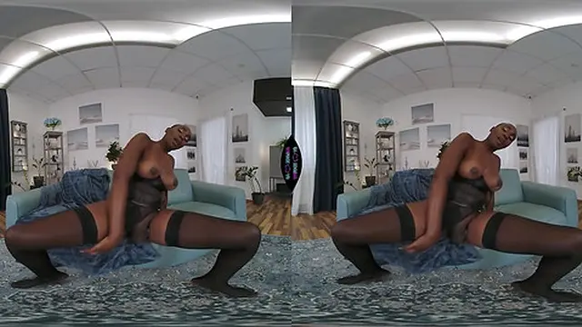 VR Porn - African Girl Zaawaadi Savoring Her Black Pussy🌮️ With Fingers In Lingerie