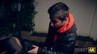 HUNT4K. Busty Japanese tourist is fucking a stranger in front of her stupid boyfriend