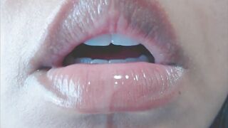 Sensual Mouth and Tongue Fetish Tease. ASMR