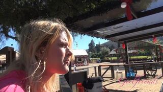 Dez Hansen behind the scenes trip to the farm and blowjob in the car POV