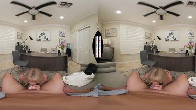 Amateur GF gives a sloppy blowjob and shows off her big fake tits while